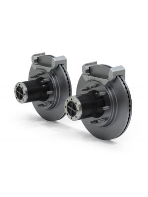 JK: Dana 30/44 Front Axle 8-Lug Locking Hub Conversion Kit w/ Vented Big Rotors