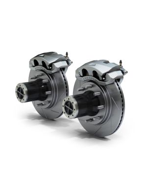 JK: Dana 30/44 Front Axle 8-Lug Locking Hub Conversion Kit w/ Slotted Big Brakes