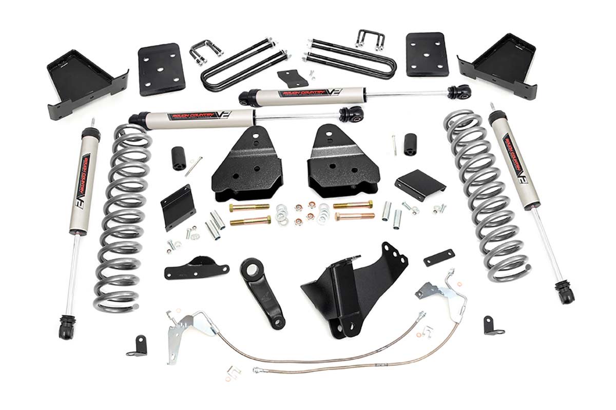 Rough Country - 6 Inch Lift Kit - Diesel - No OVLD - V2 - Ford F-250 Super Duty 4WD (15-16)