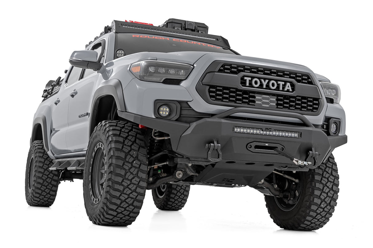 LED Fog Light Kit - 3.5 Inch Round Black Series - Amber DRL - Toyota Tacoma (16-23)