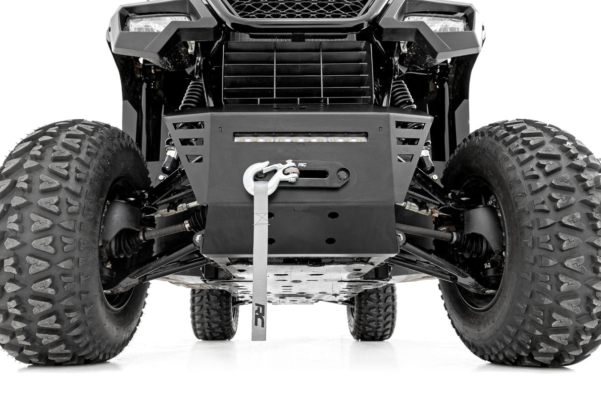 Rough Country - Winch Plate - 4500-LB Winch - 10 In. Black Slimline - Honda Pioneer 520