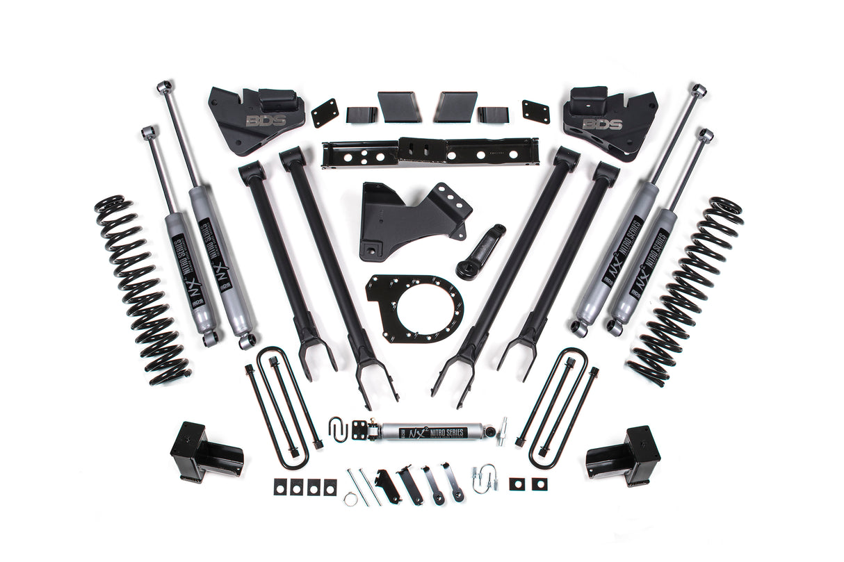 2017-2019 Ford F250/F350 4wd 6" 4-Link Suspension Lift Kit 4" Rear Block And A