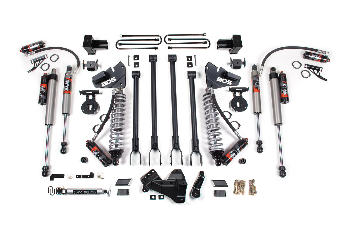 4 Inch Lift Kit w/ 4-Link | FOX 2.5 Performance Elite Coil-Over Conversion | Ford F350 Super Duty DRW (20-22) 4WD | Diesel