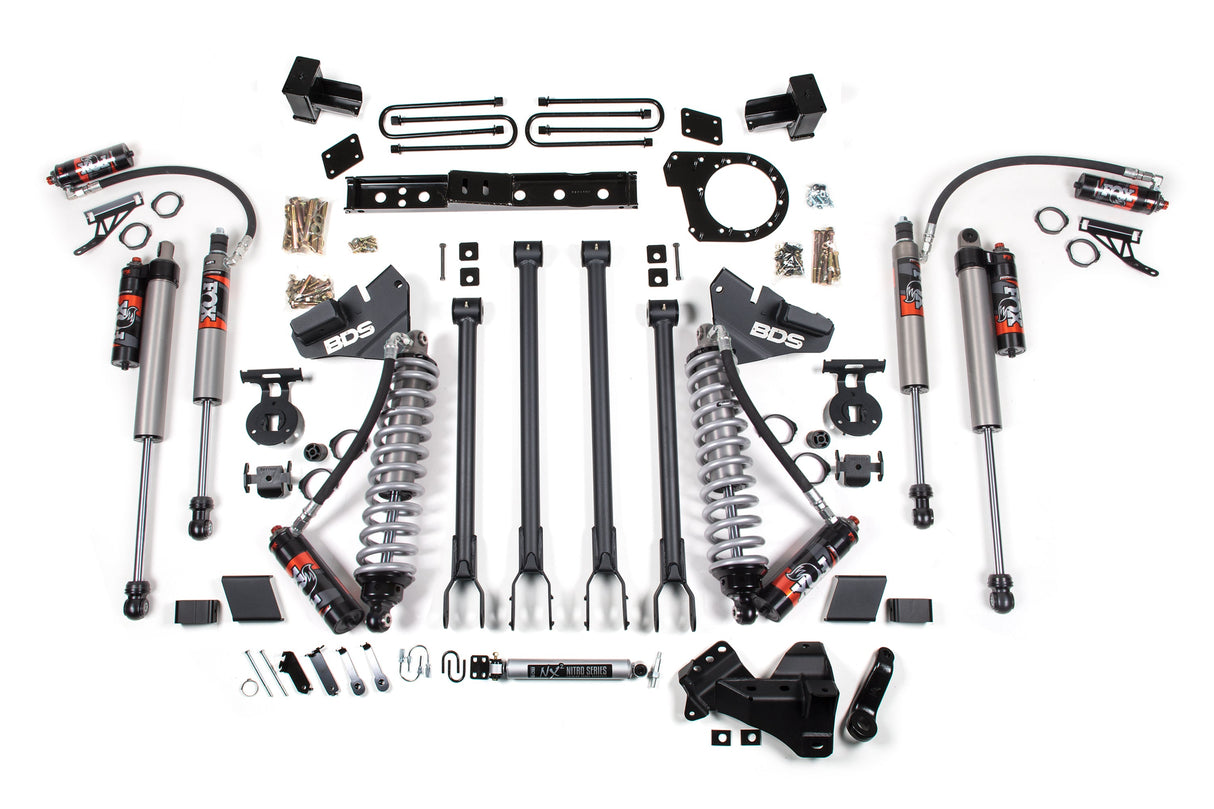 7 Inch Lift Kit w/ 4-Link | FOX 2.5 Performance Elite Coil-Over Conversion | Ford F250/F350 Super Duty (20-22) 4WD | Diesel