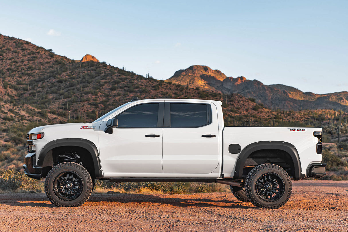 Rough Country - Pocket Fender Flares - GAN Silver Ice Metallic - Chevy Silverado 1500 (22-25)