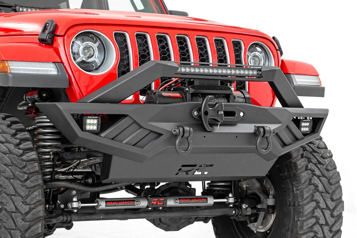 Rough Country - Front Winch Bumper - Jeep Gladiator JT/Wrangler 4xe/Wrangler JK/Wrangler JL - 10645A