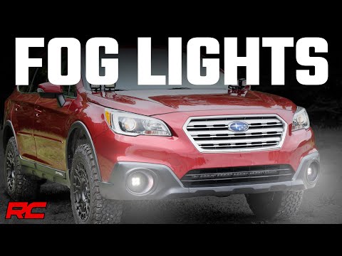 LED Light Kit - Fog Mount - 2 In. Black Pair - SAE - Subaru Outback (15-19)