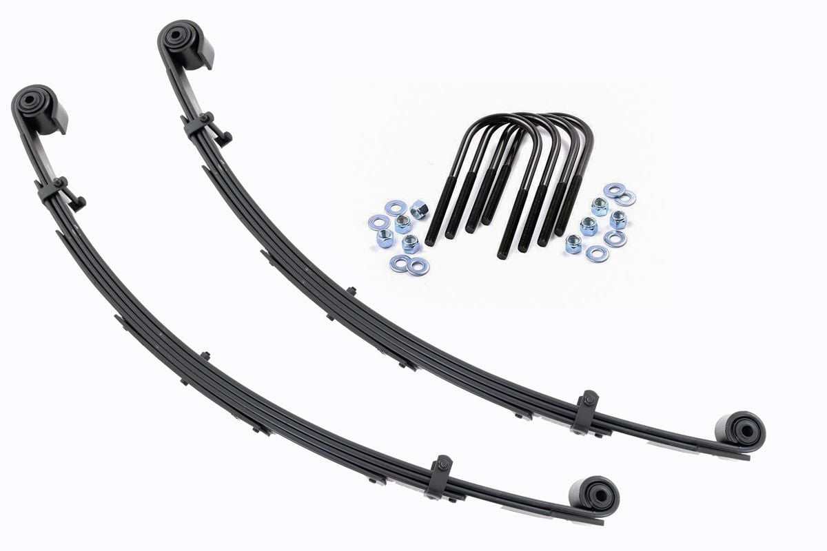 Rough Country - Front Leaf Springs - 4 In. Lift - Pair - Ford Excursion/F-250 Super Duty/F-350 Super Duty 4WD