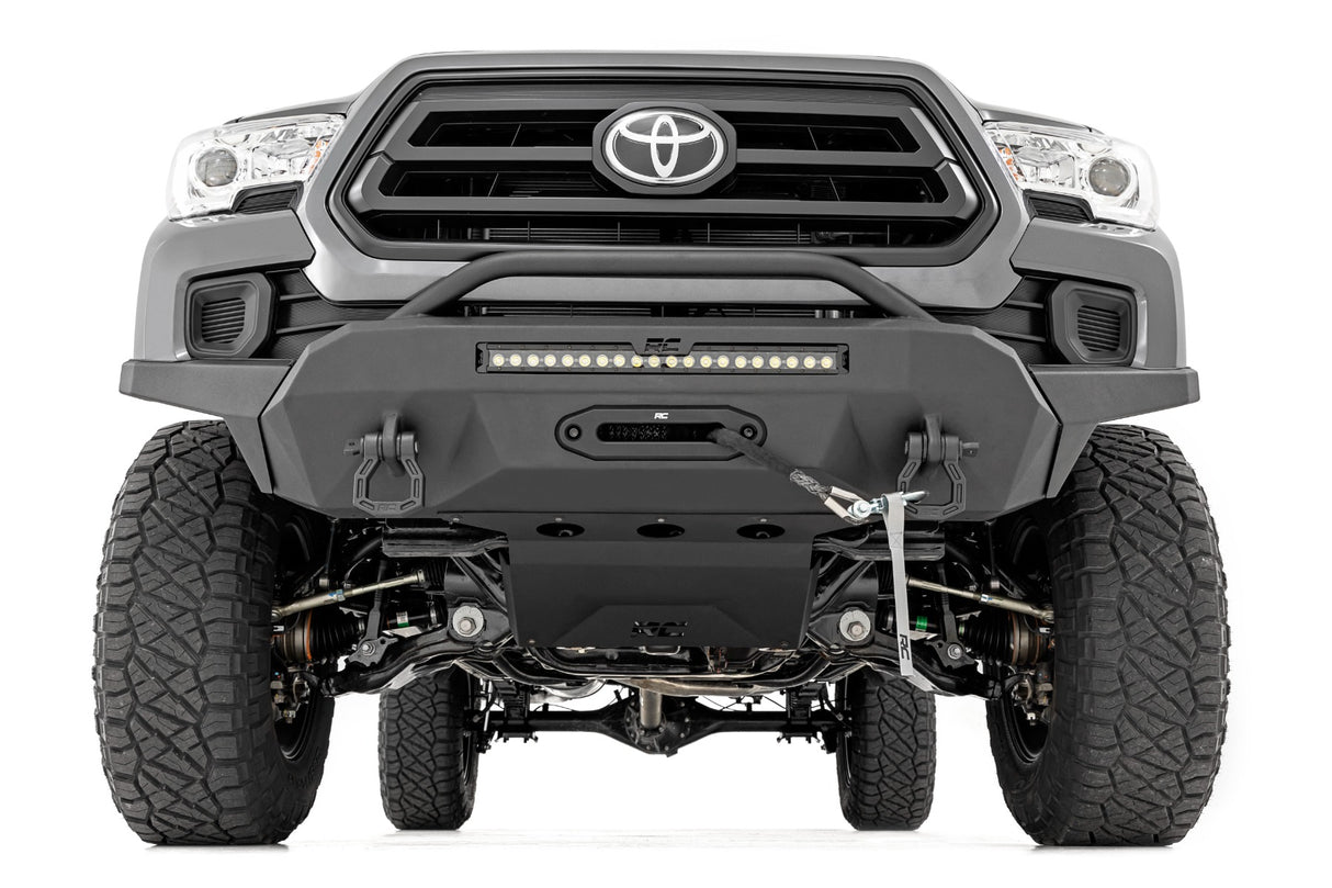 Rough Country - Front Bumper -High Clearance - Hybrid - 20" Blk LED - Toyota Tacoma (16-23) - 10719