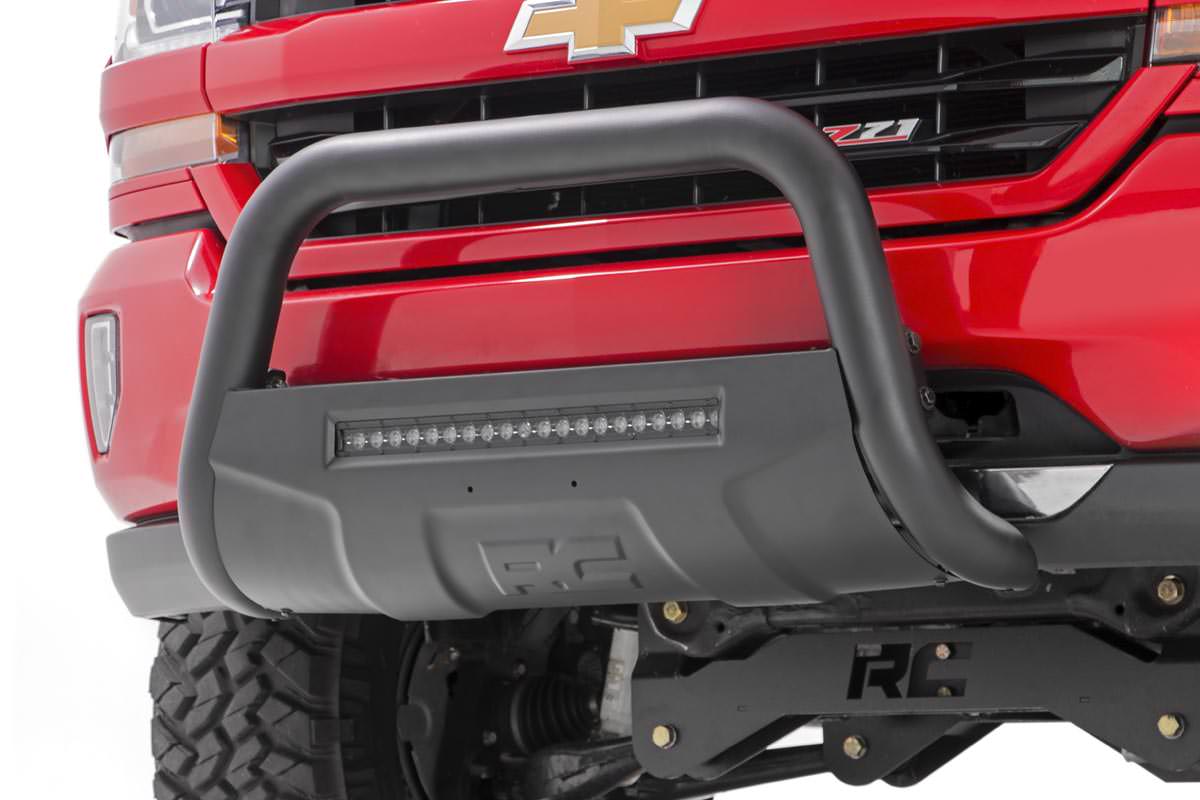 Rough Country Black LED Bull Bar - Chevy GMC 1500 Truck & SUV (07-20)