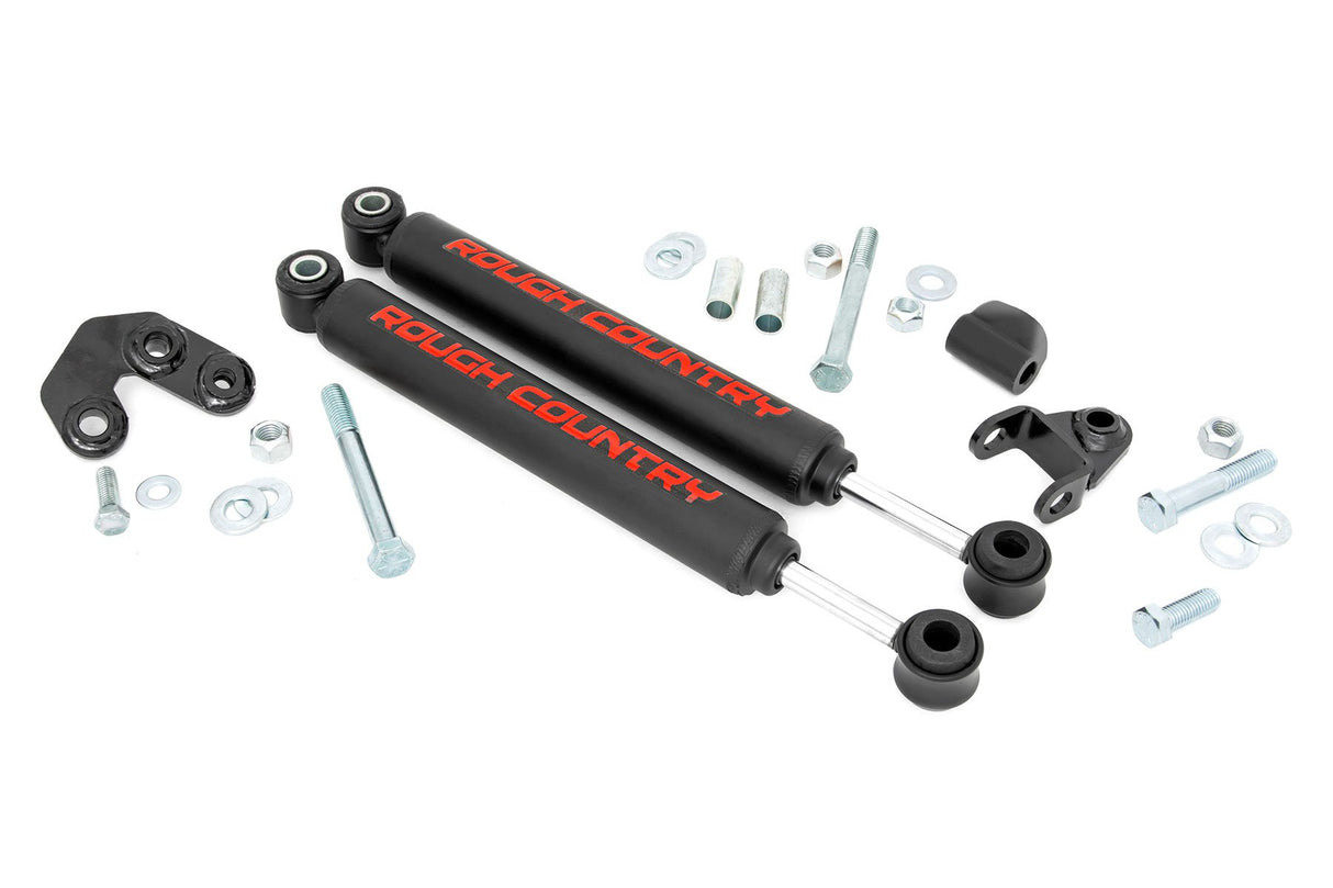 Rough Country - Dual Steering Stabilizer - 2.5-6.5 Inch Lift - Jeep Comanche MJ/Wrangler TJ/Wrangler Unlimited