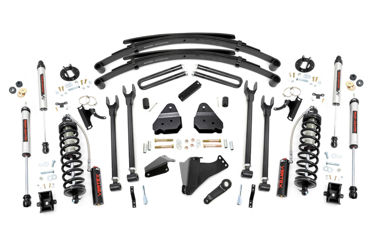 Rough Country - 6 Inch Lift Kit - Gas - 4 Link - RR Spring - C/O V2 - Ford F-250/F-350 Super Duty (05-07)