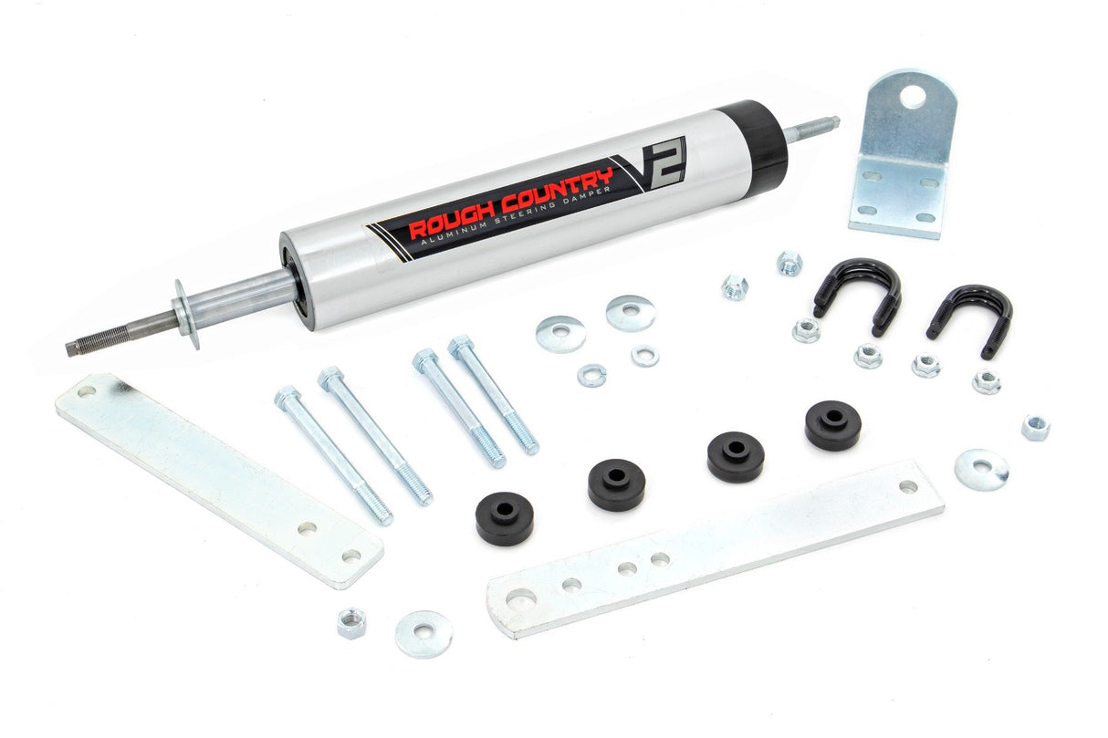 Rough Country - V2 Steering Stabilizer - Ford Bronco/F-150/F-250 (1980-1998)
