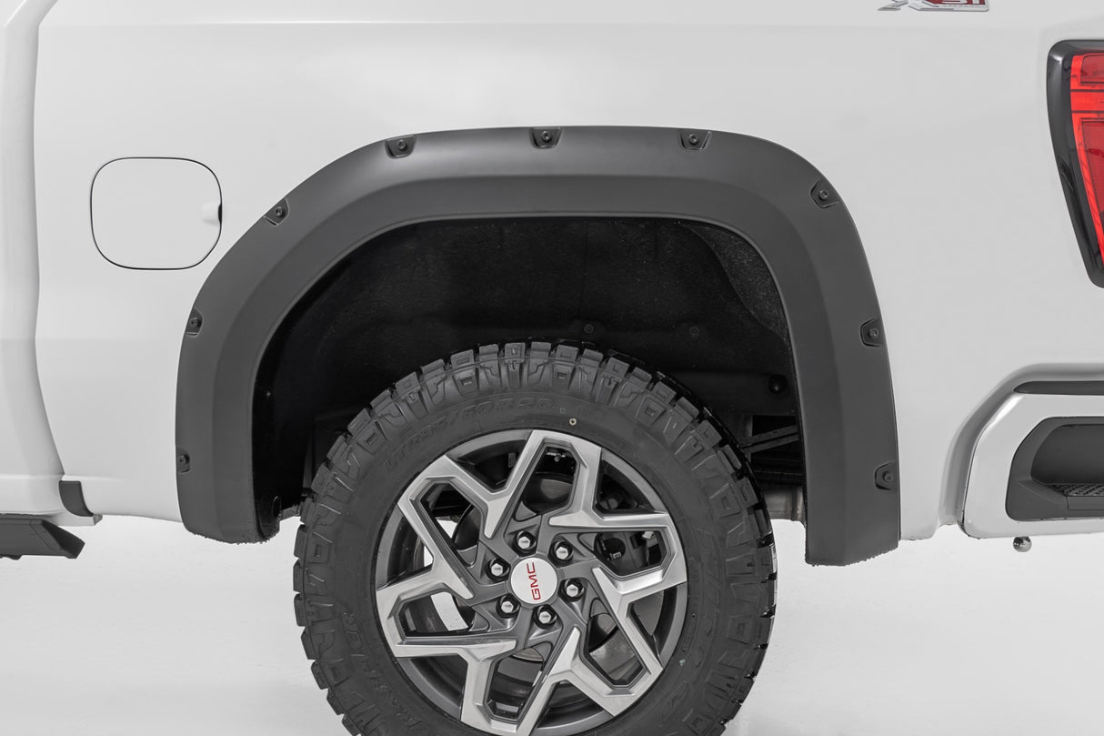 Rough Country - Pocket Fender Flares - GJI Dark Sky - GMC Sierra 1500 2WD/4WD (2019-2025 & Classic)