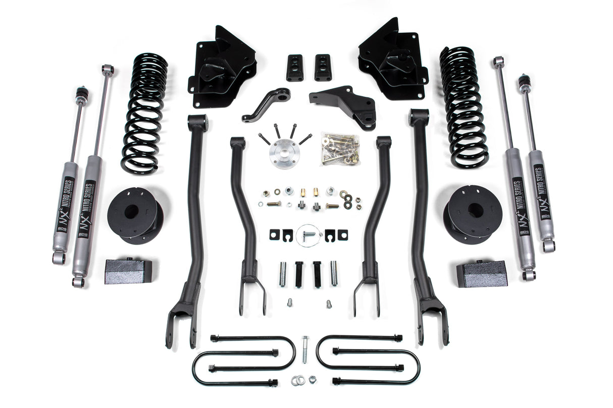 4 Inch Lift Kit w/ 4-Link | Ram 3500 w/ Rear Air Ride (13-18) 4WD | Gas