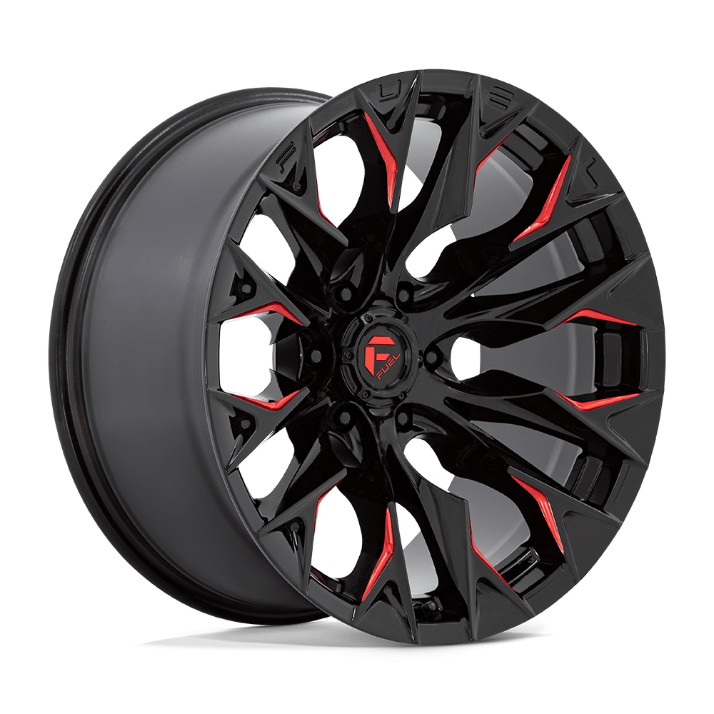 Flame 20X10 8X6.5 G-BLK MILL C-RED -18MM